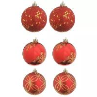 Набор елочных шаров Christmas goods 81075G, 8 см, 6 шт