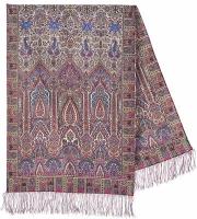 Палантин шерстяной Павловопосадские платки 1159 Царский 52, розовый, 70 х 200 см