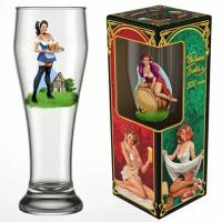 Бокал пивной 500 мл, Подарочный Pin-up beer