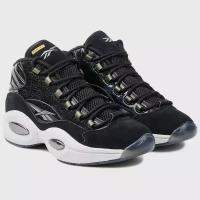 Кроссовки Reebok Question Mid core black/pure grey 6/silver met., черный 10 US