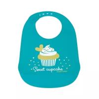 Canpol Babies Нагрудник Silicone bib, голубой