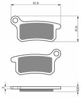 Колодки тормозные дисковые GOLDfren 185 S3 кросс SBS 783, EBC FA 357, Ferodo FDB 2157, OEM 461 13 030 000