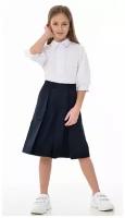Мануфактурная лавка Школьная блузка для девочки, цвет белый, рост 158