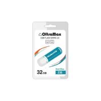 Флешка OltraMax 230, 32 Гб, USB2.0, чт до 15 Мб/с, зап до 8 Мб/с, синяя