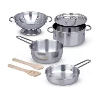 Набор посуды Melissa & Doug Stainless Steel Pots & Pans Play Set 4276