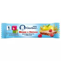 Батончик Gerber фруктово-злаковый с яблоком и малиной, с 1 года