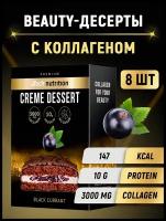 Протеиновое печенье «CREME DESSERT» Atech nutrition Premium 50 г со вкусом черной смородины в глазури шоу-бокс 8 шт