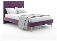Кровать MONOFIX амма полутораспальная, велюр фиолетовый (№25), 120х200