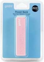 Внешний аккумулятор Power Bank 2600 мАч Gmini GM-PB026-P розовый