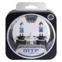 Лампа автомобильная галогенная MTF Light Argentum +80% H8A1280 Н27 (880) 12V 27W PG13 4000K 2 шт