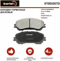 Колодки тормозные Kortex для Nissan Qashqai II (J11) / X-TRAILT32) / Infiniti FX35 13- передние к-т OEM D10604CA0A, D10604EA0A, GDB3622, KT0050, KT005