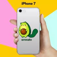 Силиконовый чехол Авокадо-кот на Apple iPhone 7