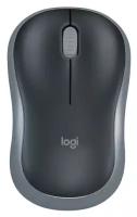 Мышь Logitech M185 серый оптическая (1000dpi) беспроводная USB1.1 для ноутбука (2but)