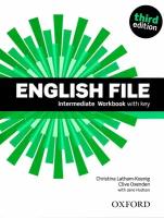 English File Third Edition Intermediate Workbook with key