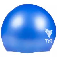 Шапочка для плав. подр. "TYR Wrinkle Free Junior Silicone Cap", арт.LCSJR-428, синий, силикон