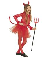 Детский костюм красной дьяволицы (6407), 128 см