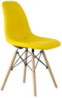 Стул Barneo N-43 Pulsante PU желтый, Eames style