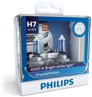 PHILIPS 12972CVSM лампа H7 12V- 55W (PX26D) (белый яркий свет) CRYSTAL VISION -W5W 12V-5W (W2,1X9,5D) CRYSTAL VISION (