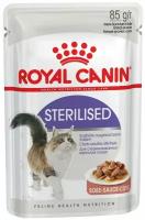 Корм влажный для кошек ROYAL CANIN Sterilised 85г соус стерилизованных пауч, 12шт