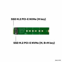 Адаптер-переходник для защиты разъема SSD M.2 PCI-E NVMe (M, B+M key), NFHK N-PN01