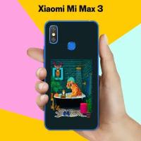 Силиконовый чехол на Xiaomi Mi Max 3 Тигр в ванной / для Сяоми Ми Макс 3