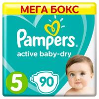 Подгузники Pampers Active Baby-Dry 11–16 кг, размер 5, 90 шт