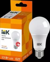 Лампа IEK LED A60, шар, 13Вт, 230В, 3000К, E27