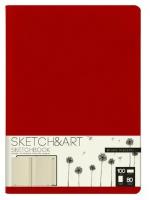 SKETCHBOOK SKETCH&ART BV, ORIGINAL,179х250 мм, 80 л., бежевый 100 гр. В мягком переплете (красный)