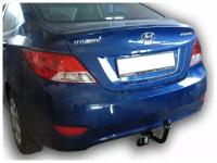 Фаркоп (ТСУ) Hyundai Solaris, Kia Rio III (2010-2017) со съемным шаром "Лидер-Плюс" (без эл/пак.) Leader Plus H219-A