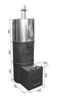 Печь банная Вертикальная 530 с выступом, 8 мм