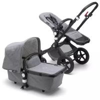 Универсальная коляска Bugaboo Cameleon3 Plus (2 в 1), black/grey melange/grey melange, цвет шасси: черный