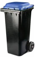 Бак для мусора Альтернатива М4667, на колесах (черно-синий), 120 л