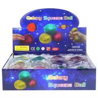 Игрушка-антистресс Junfa toys мяч с глиттером, разноцветный