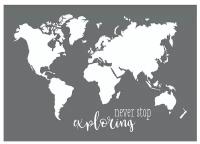 Трафарет World Map в наборе со шпателем-скребком RAYHER 45106000