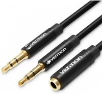 Переходник Audio/Mic Adapter Vention (BBDBF) (3.5 мм Jack (f) 4pin - 2x3.5 мм Jack (m))