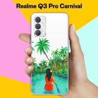 Силиконовый чехол на realme Q3 Pro Carnival Edition Пейзаж / для Реалми Ку 3 Про Карнивал