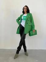 Пиджак, размер 44, зеленый