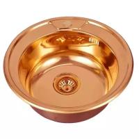 Мойка Seaman Eco Wien SWT-490 Copper Polish (PVD, polish, *12), стандартная комплектация - Медь полированная