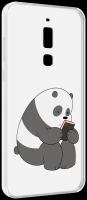Чехол MyPads панда-в-телефоне для Meizu M6T задняя-панель-накладка-бампер
