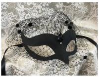 Карнавальная маска volpina с вуалью