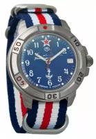 Мужские наручные часы Восток Командирские 436289-tricolor5, нейлон, триколор 5 полос