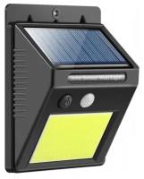 Sunlightfine Светильник SL48LED с датчиком движения на солнечной батарее светодиодный, 5.5 Вт, цвет арматуры: черный, цвет плафона бесцветный