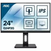 23.8" Монитор AOC Q24P2Q, 2560x1440, 75 Гц, IPS, черный