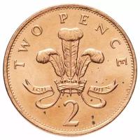 Монета Банк Англии 2 пенса 1992 года