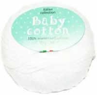 Пряжа Baby Cotton - 1 моток (180 м, 50 гр), цвет 82 белый