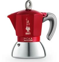 Кофеварка гейзерная Bialetti Moka Induction, красная, 4 порции