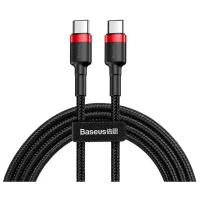 Кабель Baseus Cafule PD USB Type-C - USB Type-C, черный/красный