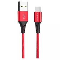 Кабель Borofone USB - USB Type-C (BX20), 1 м, 1 шт., red