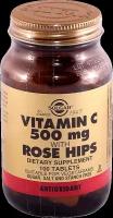 Solgar Vitamin C 500 mg with Rose Hips Tablets 100 Tab