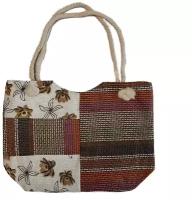 Пляжная сумка "Соломея", цвет зеленый 36х51х12 см | универсальная сумка, яркая расцветка | ткань хлопок на молнии, женский шопер для отдыха и фитнеса